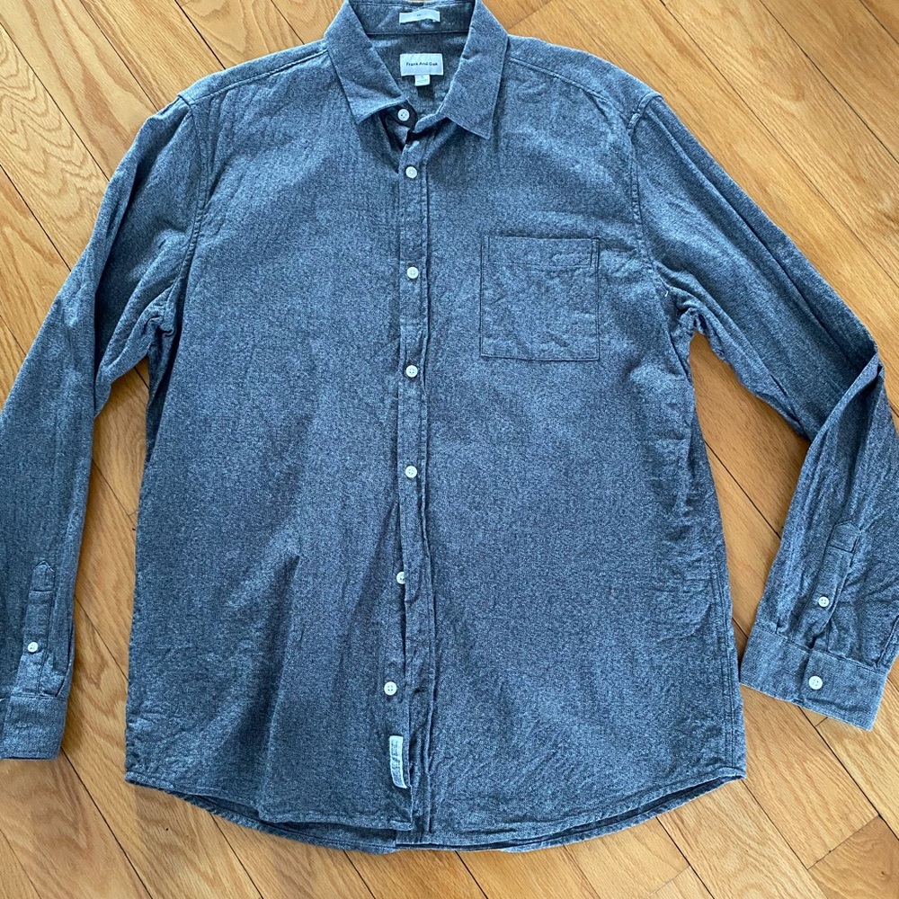 Frank & Oak "Riley" Button Up (Heather Grey)